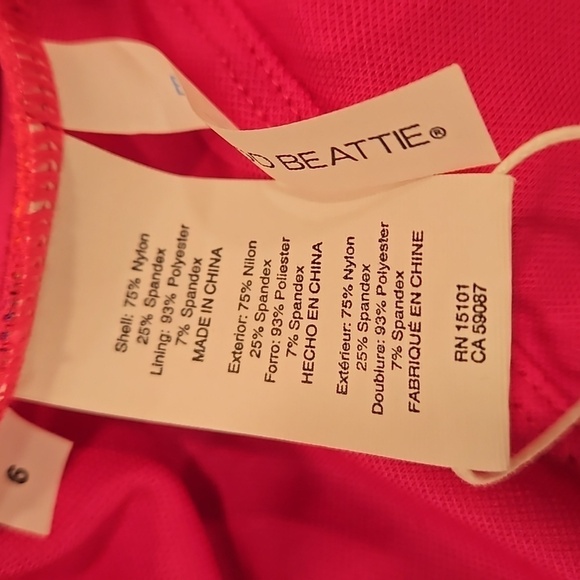 💕BLEU ROD BEATTIE💕 Life Of The Party Plunge Neck One Piece Swimsuit ~ 6 NWT - Picture 12 of 13